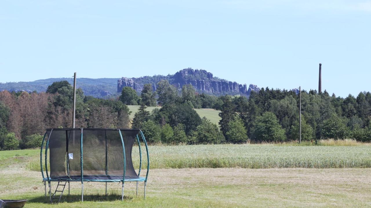 Auszeit Mit Weitblick In Der Saechsischen Schweiz - Kleiner Bauernhof Mit Tieren Und Wallbox Rathmannsdorf Esterno foto