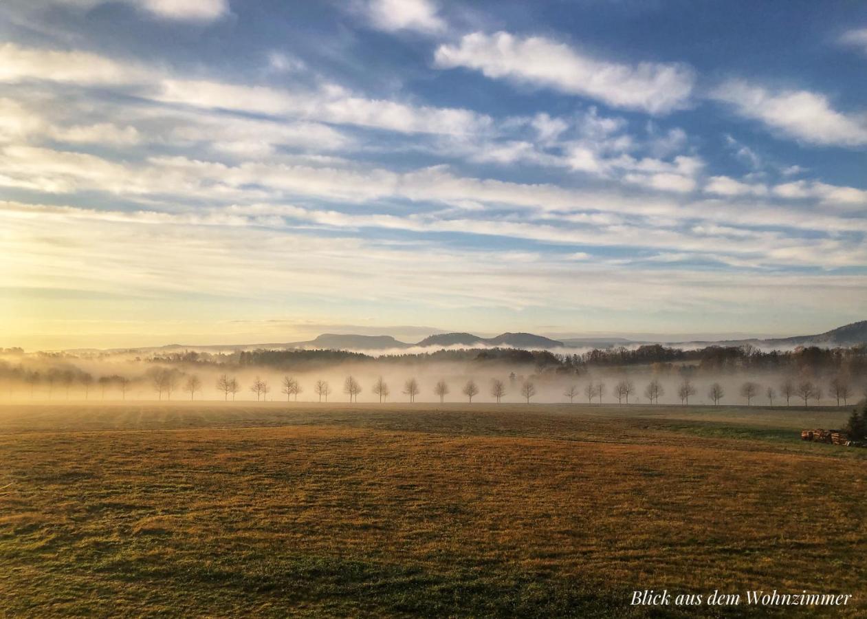 Auszeit Mit Weitblick In Der Sachsischen Schweiz - Kleiner Bauernhof Mit Tieren Und Wallbox Rathmannsdorf Esterno foto